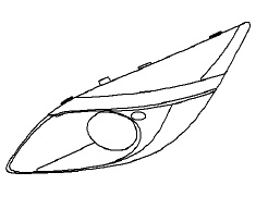 Zaślepka, kratka halogenu lewego MERIVA B (dla świateł)
